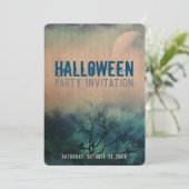 Moody Halloween-Einladung Einladung (Stehend Vorderseite)