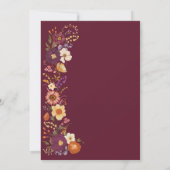 Moody Handpainted Florals Wedding Monogram Crest Einladung (Rückseite)