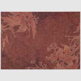Moody Herbstlaubs Dark Terracotta Red Burgundy Art Seidenpapier