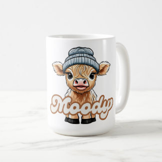 Moody Highland Cow Tasse