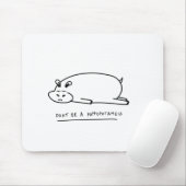 Moody hippo mit Puppe Mousepad (Mit Mouse)