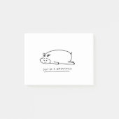 Moody hippo mit Puppe Post-it Klebezettel (Vorderseite)