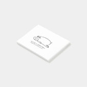 Moody hippo mit Puppe Post-it Klebezettel (angewinkelt)