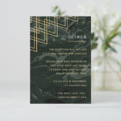 Moody Hues Emerald Green Marble Enclosure Card Begleitkarte (Stehend Vorderseite)