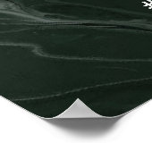Moody Hues Emerald Green Marble Willkommenspender Poster (Ecke)