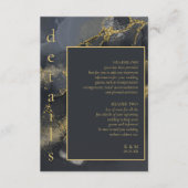 Moody Ink Charcoal Gold Abstrakt Details ID988 Begleitkarte (Vorderseite)