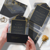 Moody Ink Charcoal Gold Abstrakt ID988