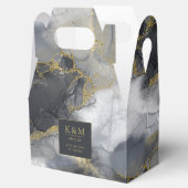 Moody Ink Charcoal Gold Abstrakt ID988 Geschenkschachtel (Geöffnet)