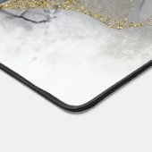 Moody Ink Charcoal Gold Abstrakt ID988 Schreibtischunterlage (Ecke)