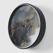 Moody Ink Charcoal Gold Abstrakt ID988 Uhr (Winkel)