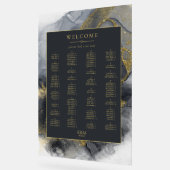 Moody Ink Charcoal Gold Seating Chart ID988 Acrylschild (Winkel)