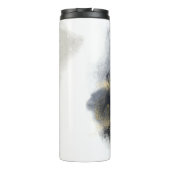 Moody Ink Charcoal Gold Wedding Party ID988 Thermosbecher (Rückseite)