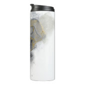 Moody Ink Charcoal Gold Wedding Party ID988 Thermosbecher (Nach rechts gedreht)