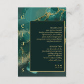 Moody Ink Emerald Gold Abstrakt Details ID988 Begleitkarte (Vorderseite)