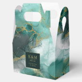 Moody Ink Emerald Gold Abstrakt ID988 Geschenkschachtel (Geöffnet)