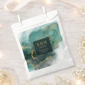 Moody Ink Emerald Gold Abstrakt ID988 Geschenktütchen (Ausgeschnitten)