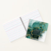 Moody Ink Emerald Gold Abstrakt ID988 Notizblock (Innenseite)