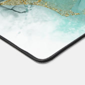 Moody Ink Emerald Gold Abstrakt ID988 Schreibtischunterlage (Ecke)