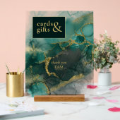 Moody Ink Emerald Gold Cards & Gifts ID988 Acrylschild (Hochzeit)