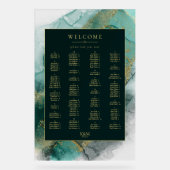 Moody Ink Emerald Gold Seating Chart ID988 Acrylschild (Vorderseite)