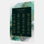 Moody Ink Emerald Gold Seating Chart ID988 Acrylschild (Winkel)