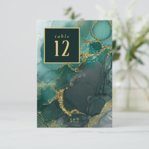 Moody Ink Emerald Gold Tischnummer ID988
