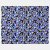 Moody Iris Fleecedecke (Vorderseite (Horizontal))