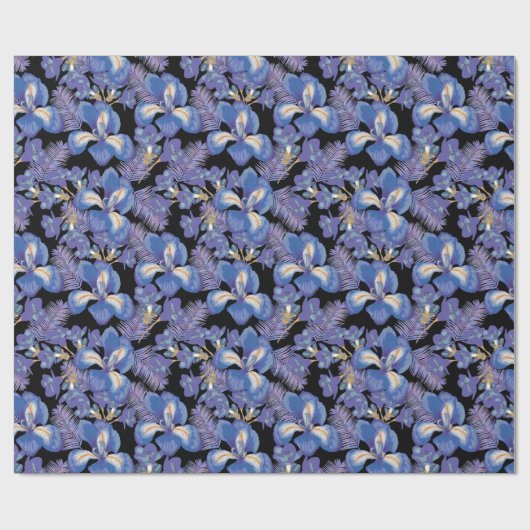 Moody Iris Geschenkpapier (Flach)