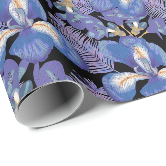 Moody Iris Geschenkpapier (Rolleneckpunkt)