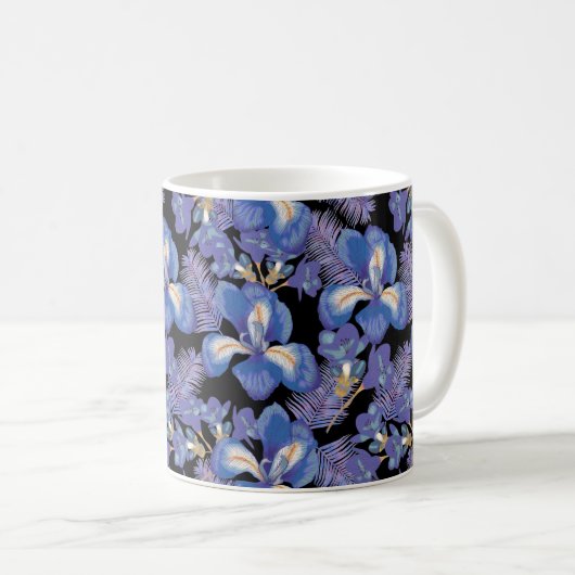 Moody Iris Kaffeetasse (VorderseiteRechts)