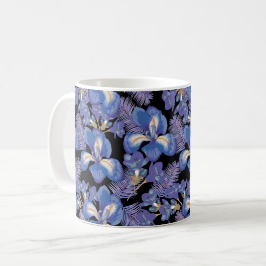 Moody Iris Kaffeetasse (Vorderseite Links)