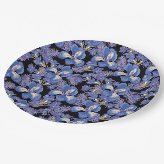 Moody Iris Pappteller (Schrägansicht)