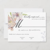 Moody Jewel Tone Floral Wedding RSVP Einladung (Vorderseite)
