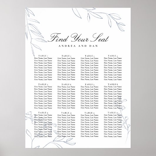 Moody Jewel Tone Hochzeitstabelle Poster (Vorne)