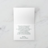 Moody Jewel Tones Monet Lily Pond Fine Art Wedding Dankeskarte (Innenseite)