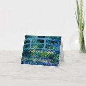 Moody Jewel Tones Monet Lily Pond Fine Art Wedding Dankeskarte (Vorderseite)