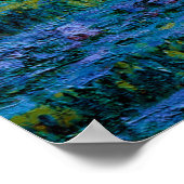 Moody Jewel Tones Monet Water Lilies Wedding Poster (Ecke)