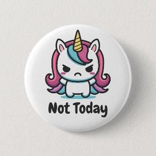 Moody Kawaii Unicorn Benutzerdefinierter Text Button