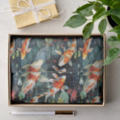 Moody Koi Fish Garden Decoupage Seidenpapier (Geschenk)