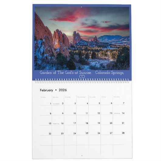 Moody Landscapes großer Kalender (Feb 2026)