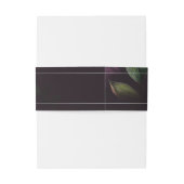 Moody Lila Blooms Black Pattern Wedding Einladungsbanderole (Rückseitenbeispiel)