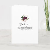 Moody Lila Blooms geklappt Hochzeit Programm (Rückseite)