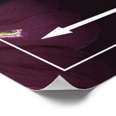 Moody Lila Blooms Muster Arrows Willkommen Poster (Ecke)