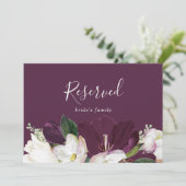 Moody Lila Blooms | Pflaumenreserviertes Zeichen (Stehend Vorderseite)