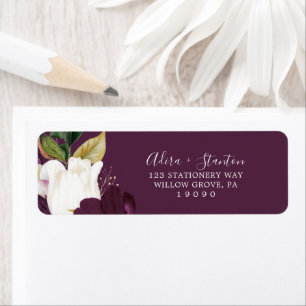 Moody Lila Blooms Plombe-Rücksendeadresse