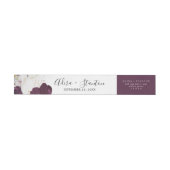 Moody Lila Blooms Wedding Wrap um Label (Person)