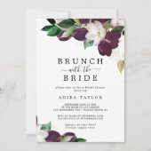 Moody Lila Brunch mit Bride-Brautparty Einladung (Vorderseite)