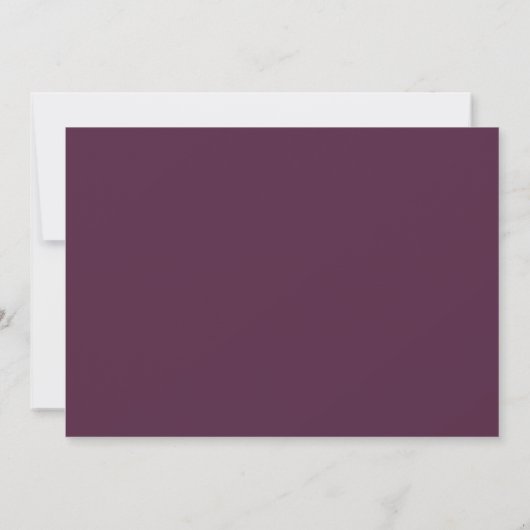 Moody Lila Coordinate Plum Horizontal Save The Date (Rückseite)