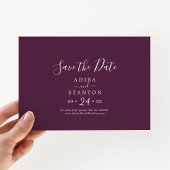 Moody Lila Coordinate Plum Horizontal Save The Date