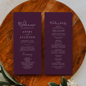 Moody Lila Coordinate Plum Wedding Program Programm